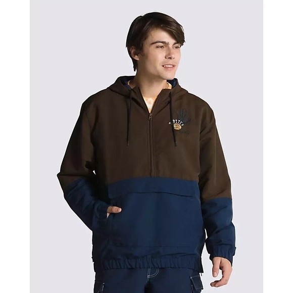 Vans Zion Wright Anorak Hooded Half Zip Jacket Size 2XL AU1977